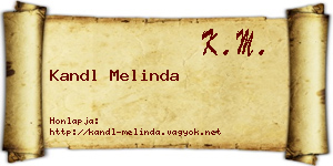Kandl Melinda névjegykártya